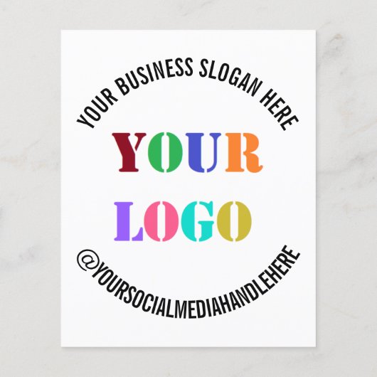 ビジネスロゴのプロモーションソーシャルメディアのフライヤー チラシ (裏面)