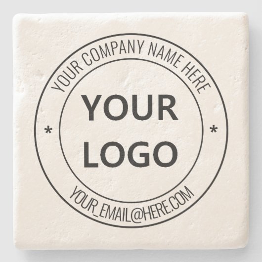 ビジネスロゴのプロモーションパーソナライズされたスタンプ ストーンコースター (正面)