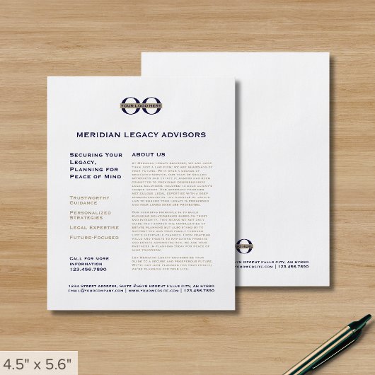 ビジネスロゴのプロモーションフライヤー チラシ