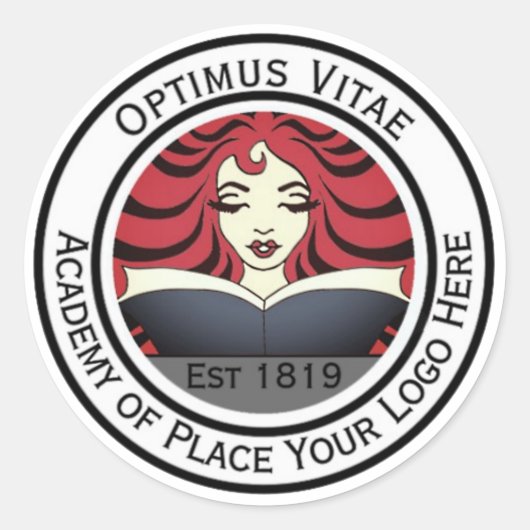 ビジネスロゴのプロモーションラベル ラウンドシール (正面)