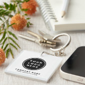 ビジネスロゴのプロモーション会社 キーホルダー (正面右)