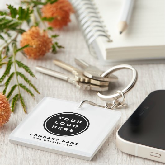 ビジネスロゴのプロモーション会社 キーホルダー (正面右)