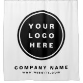 ビジネスロゴのプロモーション会社 シャワーカーテン (正面)