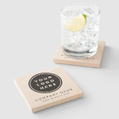 ビジネスロゴのプロモーション会社 ストーンコースター (横)