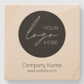 ビジネスロゴのプロモーション会社 ストーンコースター (正面)