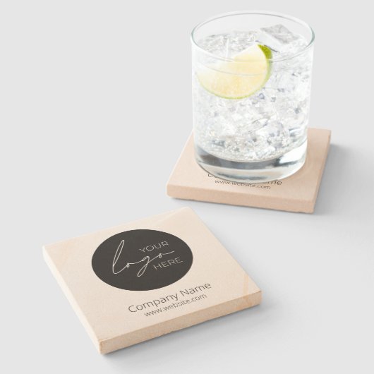 ビジネスロゴのプロモーション会社 ストーンコースター (横)