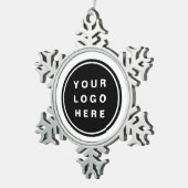 ビジネスロゴのプロモーション会社 スノーフレークピューターオーナメント (右)