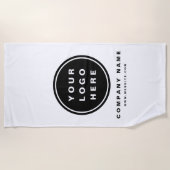 ビジネスロゴのプロモーション会社 ビーチタオル (正面)