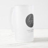 ビジネスロゴのプロモーション会社 フロストグラスビールジョッキ (正面左)