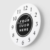 ビジネスロゴのプロモーション会社 ラージ壁時計 (傾斜)