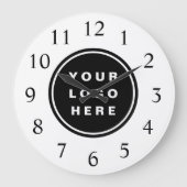 ビジネスロゴのプロモーション会社 ラージ壁時計 (正面)