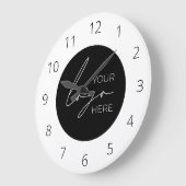 ビジネスロゴのプロモーション会社 ラージ壁時計 (傾斜)