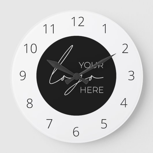 ビジネスロゴのプロモーション会社 ラージ壁時計 (正面)