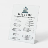 ビジネスロゴのプロモーション価格表2列大 台座サイン (正面)