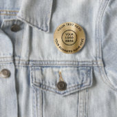 ビジネスロゴのプロモーション金ゴールド 缶バッジ (インサイチュ)