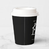 ビジネスロゴのミニマリストの実在不動産紙を追加 紙コップ (右)