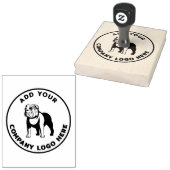 ビジネスロゴのミニマリストの追加 ラバースタンプ (押印)