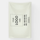 ビジネスロゴのミニマリスト(緑) 横断幕 (縦)