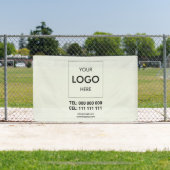 ビジネスロゴのミニマリスト(緑) 横断幕 (インサイチュ)