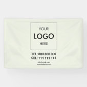 ビジネスロゴのミニマリスト(緑) 横断幕 (横)