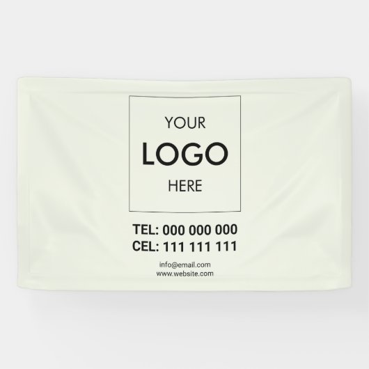 ビジネスロゴのミニマリスト(緑) 横断幕 (横)