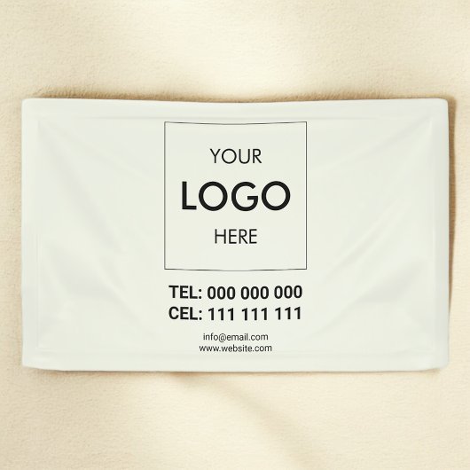 ビジネスロゴのミニマリスト(緑) 横断幕