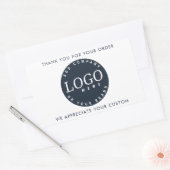 ビジネスロゴのミニマルなクライアントの評価 長方形シール (封筒)