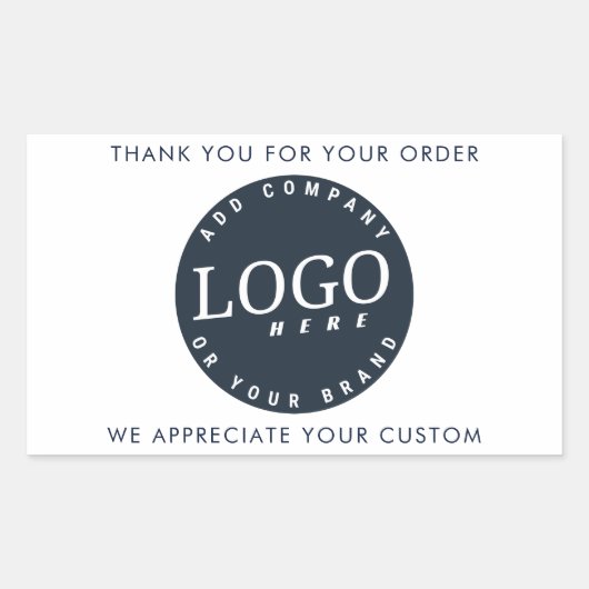 ビジネスロゴのミニマルなクライアントの評価 長方形シール (正面)