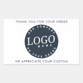 ビジネスロゴのミニマルなクライアントの評価 長方形シール