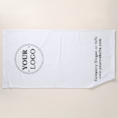 ビジネスロゴのミニマルなプロモーションスワッグ ビーチタオル (正面)