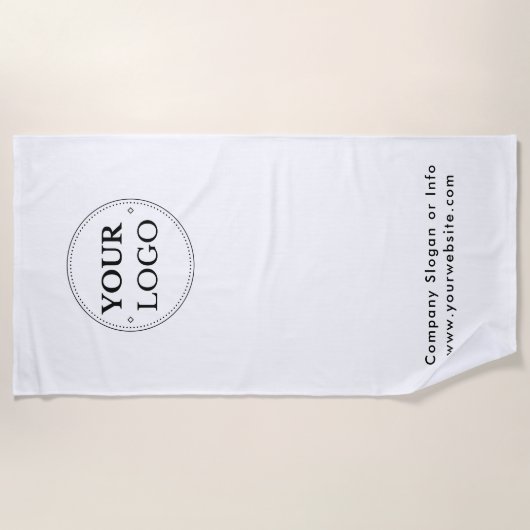 ビジネスロゴのミニマルなプロモーションスワッグ ビーチタオル (正面)