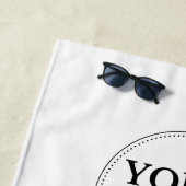 ビジネスロゴのミニマルなプロモーションスワッグ ビーチタオル (インサイチュ)