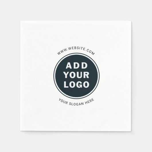 ビジネスロゴのミニマルなプロモーション紙 スタンダードカクテルナプキン (正面)