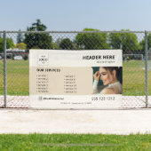 ビジネスロゴのミニマルなベージュのバナー 横断幕 (インサイチュ)