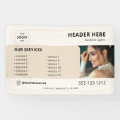 ビジネスロゴのミニマルなベージュのバナー 横断幕 (横)