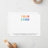 ビジネスロゴのミニマルエレガントリストホワイトノートカード ノートカード (正面/裏面インサイチュ)