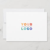 ビジネスロゴのミニマルエレガントリストホワイトノートカード ノートカード (裏面)