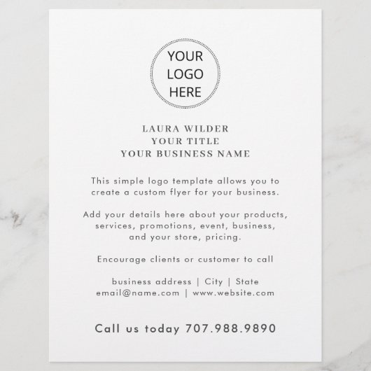 ビジネスロゴのミニマルシンプルリスト チラシ (正面)