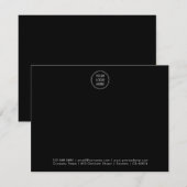 ビジネスロゴのミニマルプロフェッショナルブラック ノートカード (正面/裏面)
