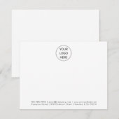 ビジネスロゴのミニマルプロフェッショナル白 ノートカード (正面/裏面)