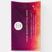 ビジネスロゴのミニマルモダンプロフェッショナル赤 横断幕 (縦)