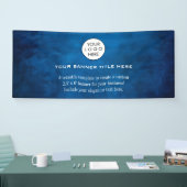 ビジネスロゴのミニマルモダンプロフェッショナル青 横断幕 (トレードショー)