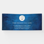 ビジネスロゴのミニマルモダンプロフェッショナル青 横断幕 (横)