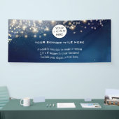 ビジネスロゴのミニマルモダンプロフェッショナル青 横断幕 (トレードショー)