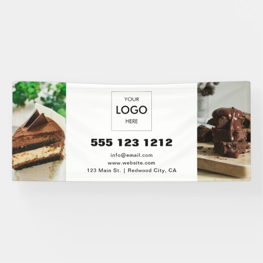 ビジネスロゴのミニマルモダンリストフォト 横断幕 (横)