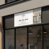 ビジネスロゴのミニマルモダンリストフォト 横断幕