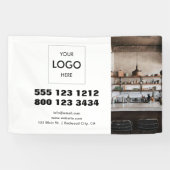 ビジネスロゴのミニマルモダンリストフォト 横断幕 (横)