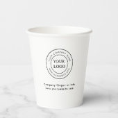 ビジネスロゴのミニマルモダンリストブランド 紙コップ (裏面)