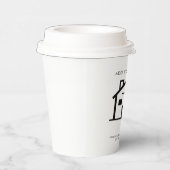 ビジネスロゴのミニマル資産を追加実在する 紙コップ (右)