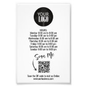 ビジネスロゴのミニマルQRコード記号 フォトプリント (正面)